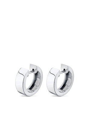Anita Ko 18K white gold wide huggie earrings - Silver
