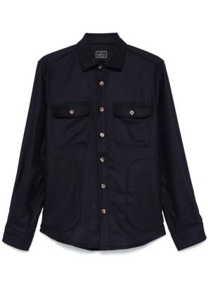 Orian wool shirt jacket - Blue