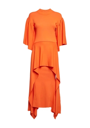 Solace London 2024 asymmetrical overlay midi dress - Orange