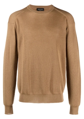 Roberto Collina waffle-knit merino jumper - Brown