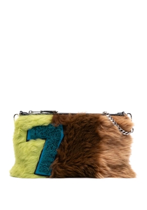 Miu Miu Pre-Owned 2010-2025 Fur Montone Stripe crossbody bag - Multicolour