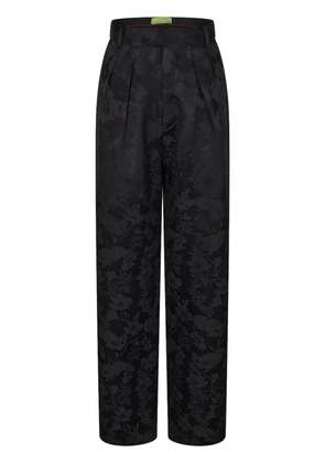 Shanghai Tang jacquard straight trousers - Black