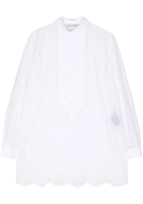 Dice Kayek embroidered cotton minidress - White