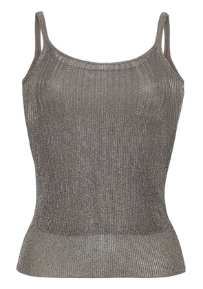 Adam Lippes Rue metallic top - Grey