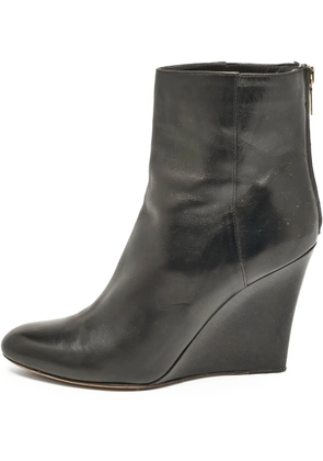 Jimmy Choo Pre-Owned 120mm wedge-heel ankle boots - Black