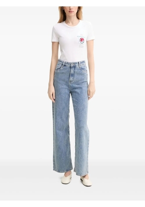 Iceberg poppy-print cotton T-shirt - White