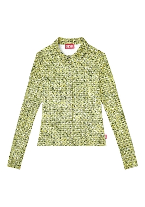 Diesel long-sleeve patterned top - Green