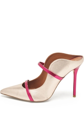 Malone Souliers pre-owned Maureen metallic leather pointed-toe mules - Gold