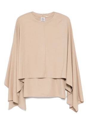 Goen.J draped-cape tank top - Neutrals