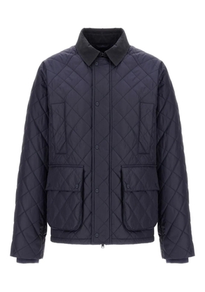 Herno quilted diamond-pattern jacket - Blue