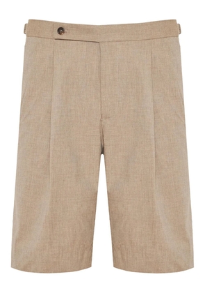 Incotex pleated cotton shorts - Neutrals
