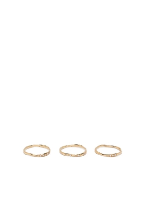 Wouters & Hendrix Gold 18K yellow gold stacked diamond ring (set of three)