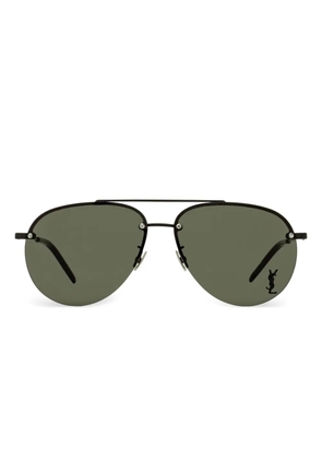 Saint Laurent Eyewear 11/F M Classic rimless pilot-frame sunglasses - Black