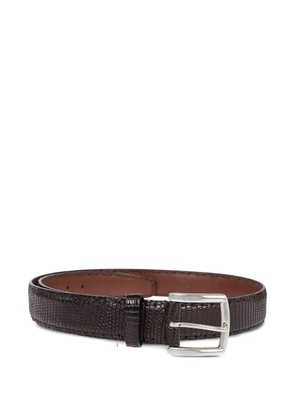 Reptile's House embossed leather belt - Brown