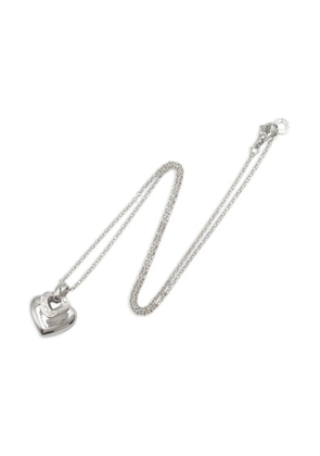 Bvlgari Pre-Owned 18K white gold diamond heart necklace - Silver