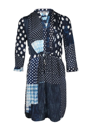 DVF Diane von Furstenberg polka-dot patchwork mini dress - Blue