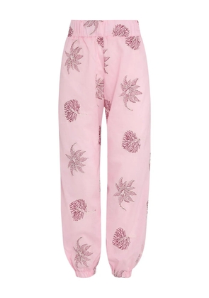 Brigitte Jasmine botanical-print elasticated trousers - Pink