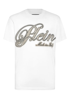 Philipp Plein strass-embellished cotton T-shirt - '01 white'