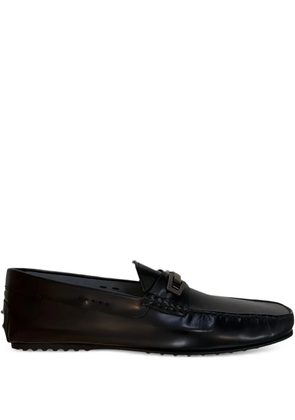 Tod's leather buckle-detail loafers - Black