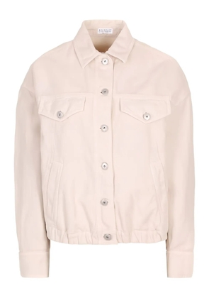 Brunello Cucinelli button-fastening drawstring jacket - Neutrals