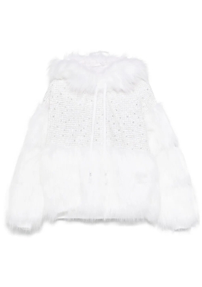 Loulou faux-fur hoodie - White