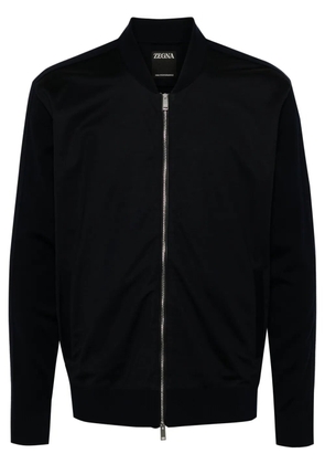 Zegna wool zip-up cardigan - Blue