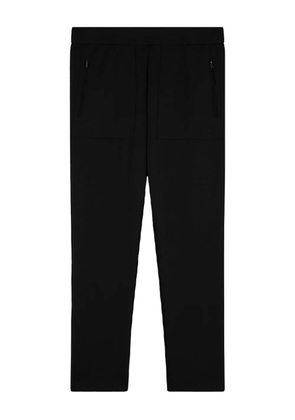 Paul & Shark shark fin-embroidery track pants - Black