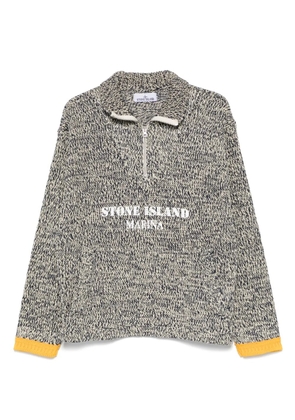 Stone Island painted-logo sweater - Blue