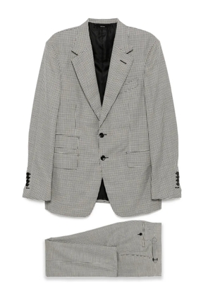 TOM FORD dogtooth-pattern suit - Black