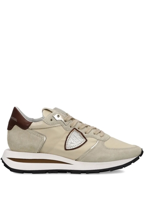 Philippe Model Paris Tropez Haute leather-panelled logo sneakers - Neutrals