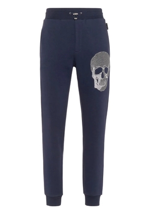 Philipp Plein skull-embellished track pants - Blue