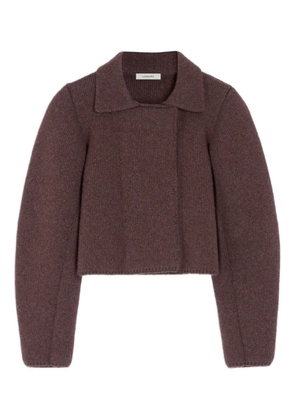 LEMAIRE felted double-breasted blouson - Brown