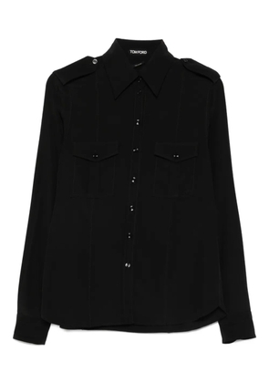 TOM FORD point-collar silk shirt - Black