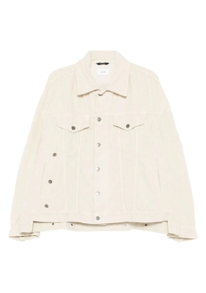 Haikure corduroy button-fastening jacket - Neutrals
