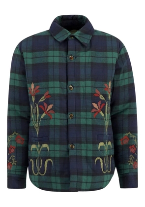 Baziszt Masin cotton overshirt - Blue