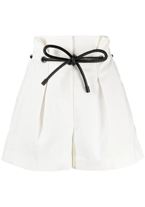 3.1 Phillip Lim high-waisted drawstring short shorts - White