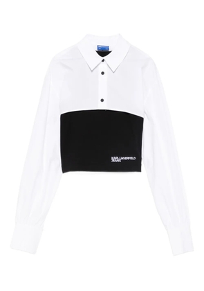 Karl Lagerfeld Jeans colour-block cotton shirt - Black