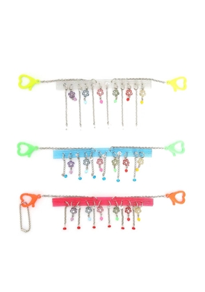 Amir Slama Bijoux flower-detailing bag chain (pack of three) - Silver