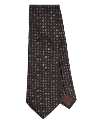 Canali geometric-pattern tie - Black