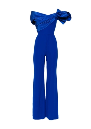 Saiid Kobeisy draped bow jumpsuit - Blue