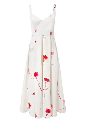 Alejandra Alonso Rojas floral-print midi dress - White