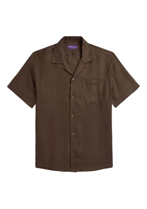 Ralph Lauren Purple Label short-sleeve linen shirt - Brown