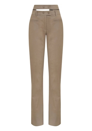 Gloria Coelho double-flare trousers - Green