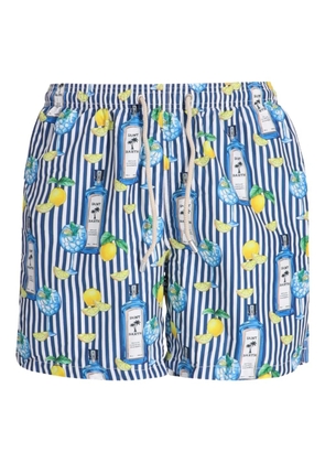 MC2 Saint Barth striped-print swim shorts - Blue