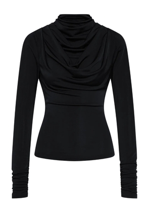 Rebecca Vallance Erin cowl-effect long-sleeve top - Black