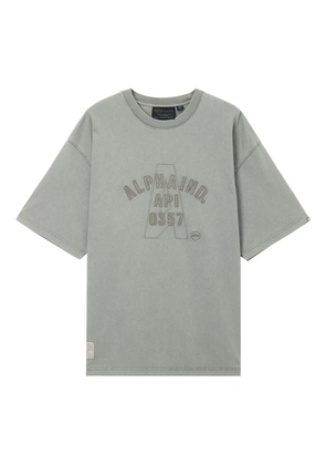 Alpha Industries embroidered-logo cotton T-shirt - Grey