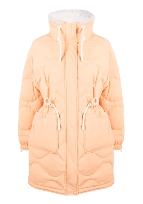 Yves Salomon quilted drawstring-waist coat - Orange