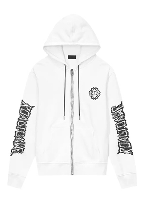 RTA Floyd 'White Metal Road To Awe' zip-up hoodie