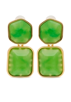 Kenneth Jay Lane Jade drop earrings - Gold
