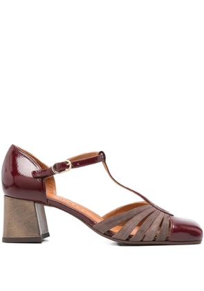 Chie Mihara 60mm t-bar block-heel pumps - Red